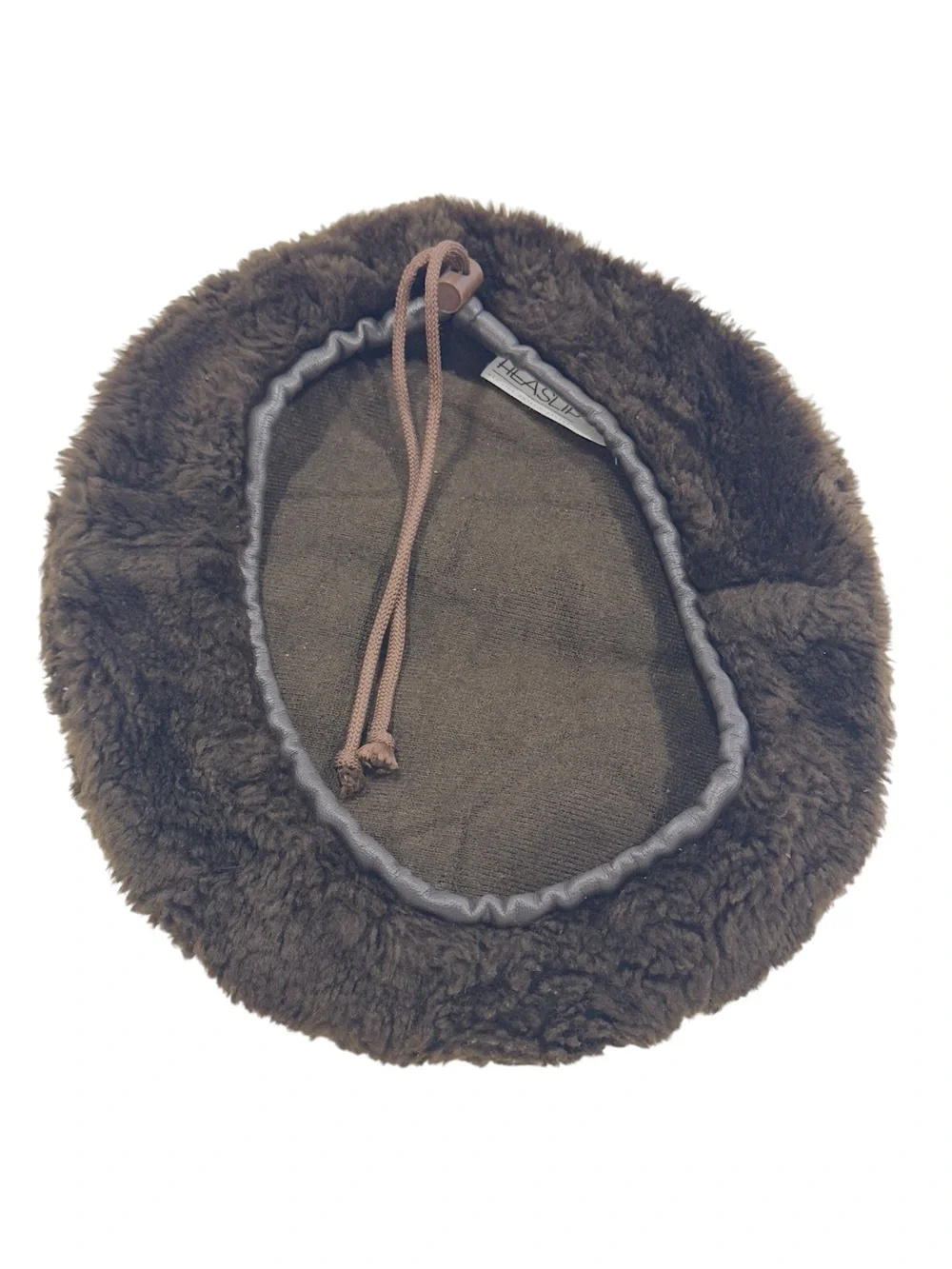 HEASLIP Brown Faux Fur Beret Hat Adjustable Winter Soft Plush Cap Made in Canada